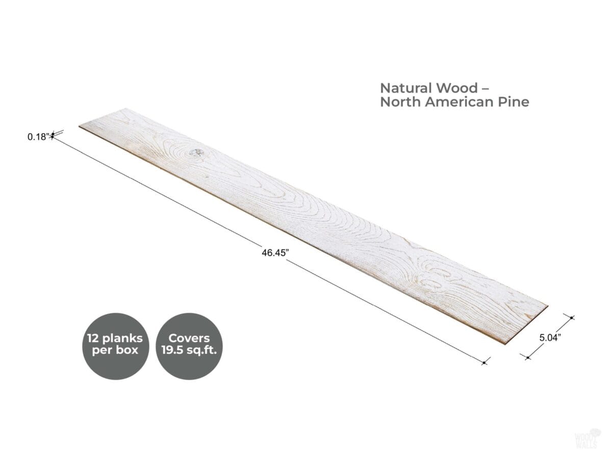 White Washed Peel and Stick Wood Planks