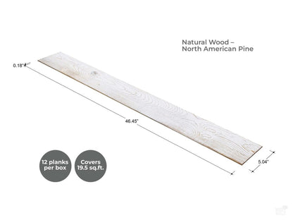 White Washed Peel and Stick Wood Planks