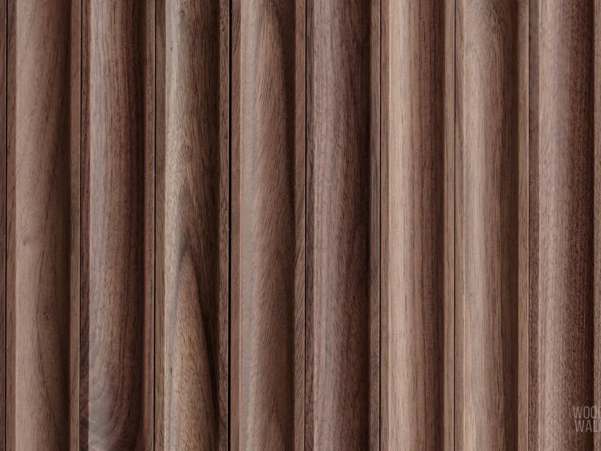 Walnut Concave Tambour Wood Panels