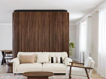 Walnut Concave Tambour Wood Panels