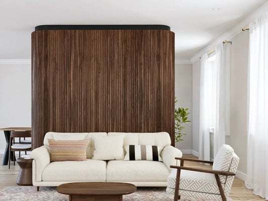 Walnut Concave Tambour Wood Panels