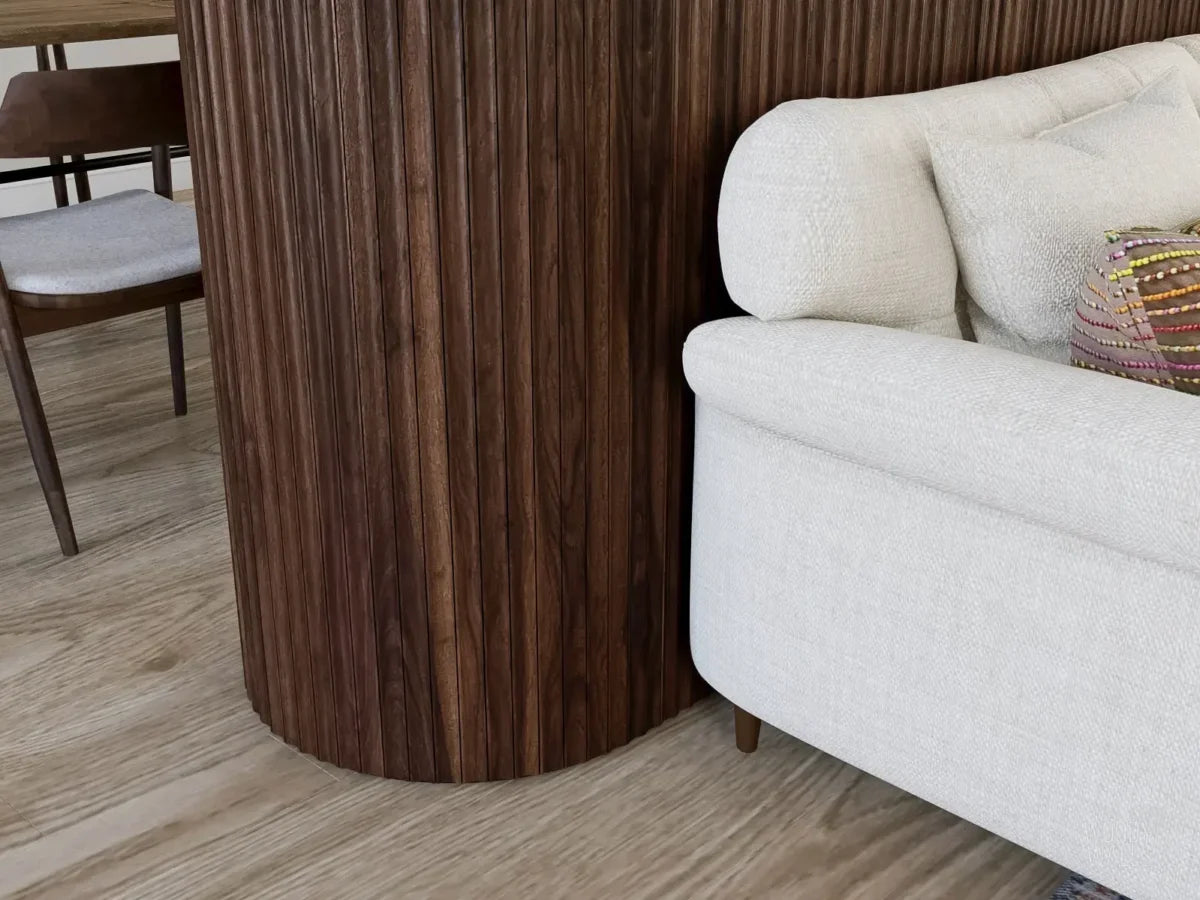 Walnut Concave Tambour Wood Panels