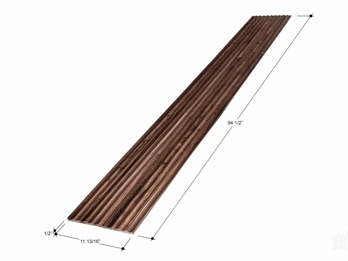 Walnut Concave Tambour Wood Panels