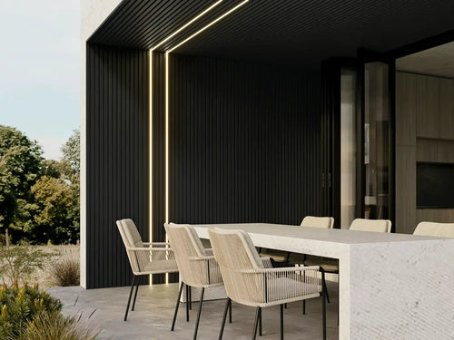 Black Outdoor Slat Wall Panels