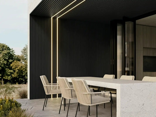 Black Outdoor Slat Wall Panels
