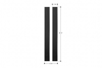 Black Outdoor Slat Wall Panels