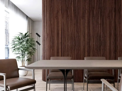 Half-Round Walnut Tambour Wood Panels