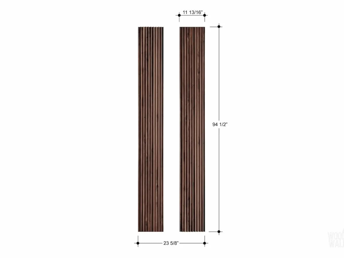 Walnut Concave Tambour Wood Panels