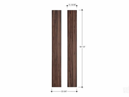 Walnut Concave Tambour Wood Panels