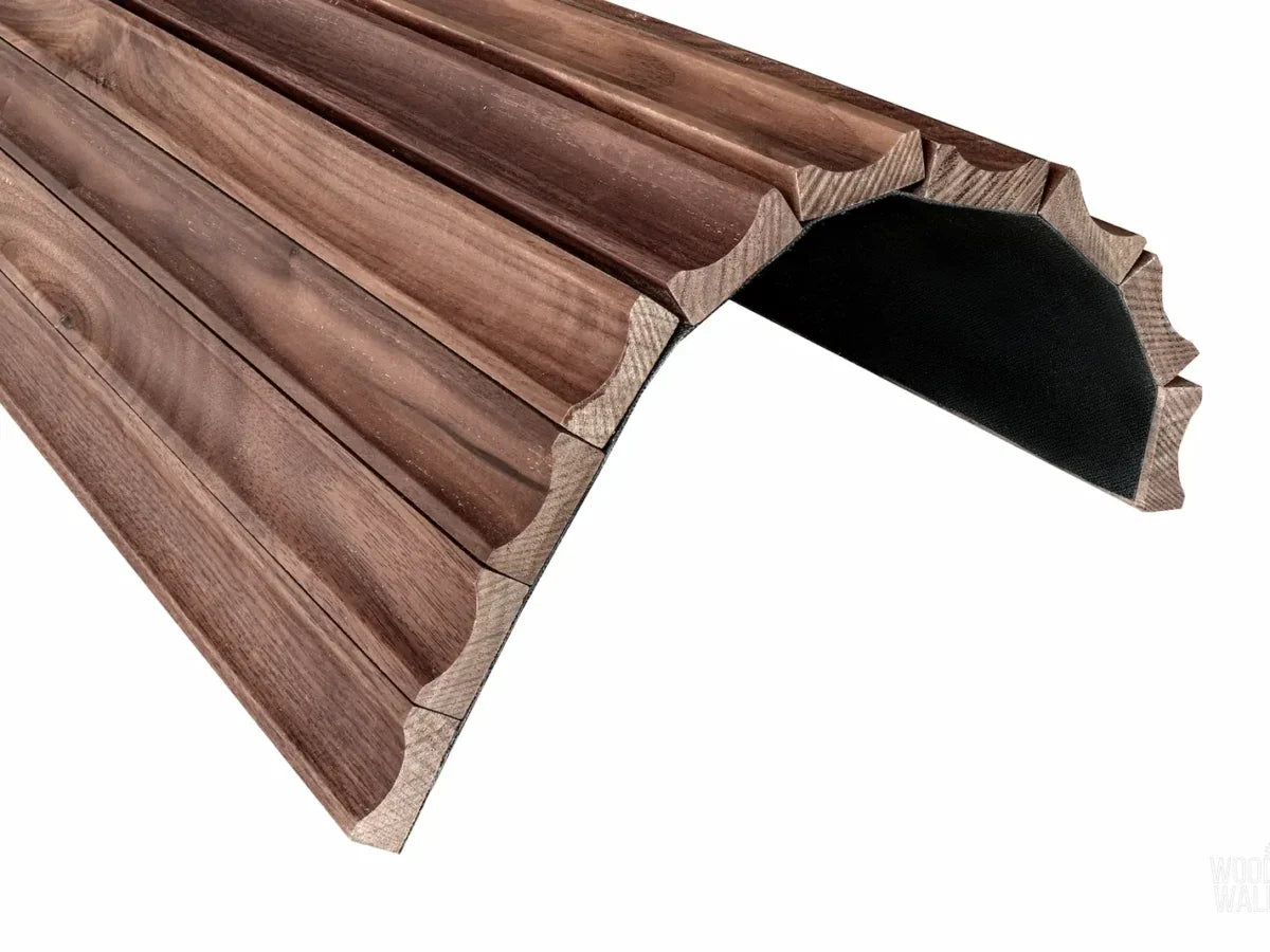 Walnut Concave Tambour Wood Panels