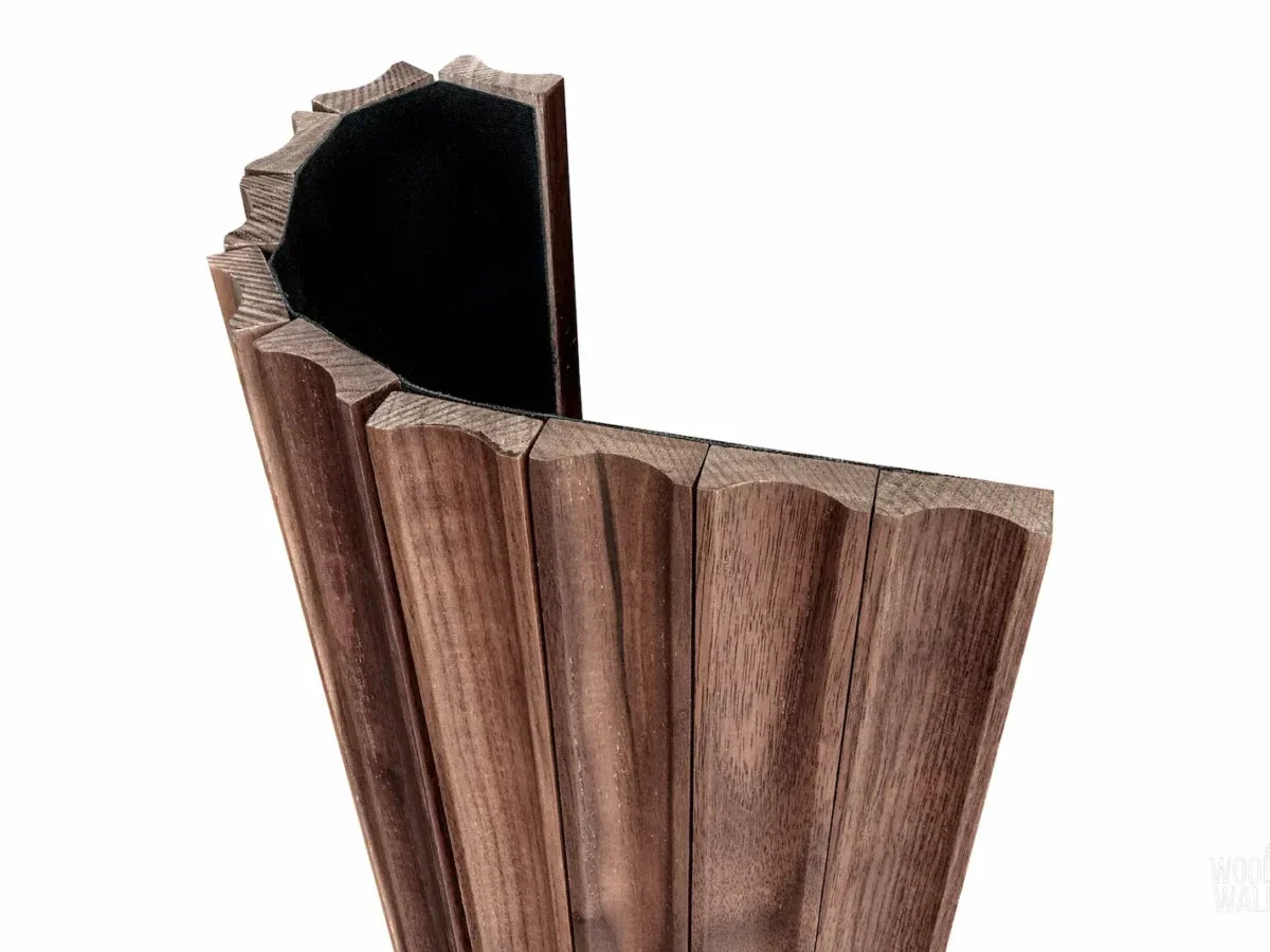 Walnut Concave Tambour Wood Panels