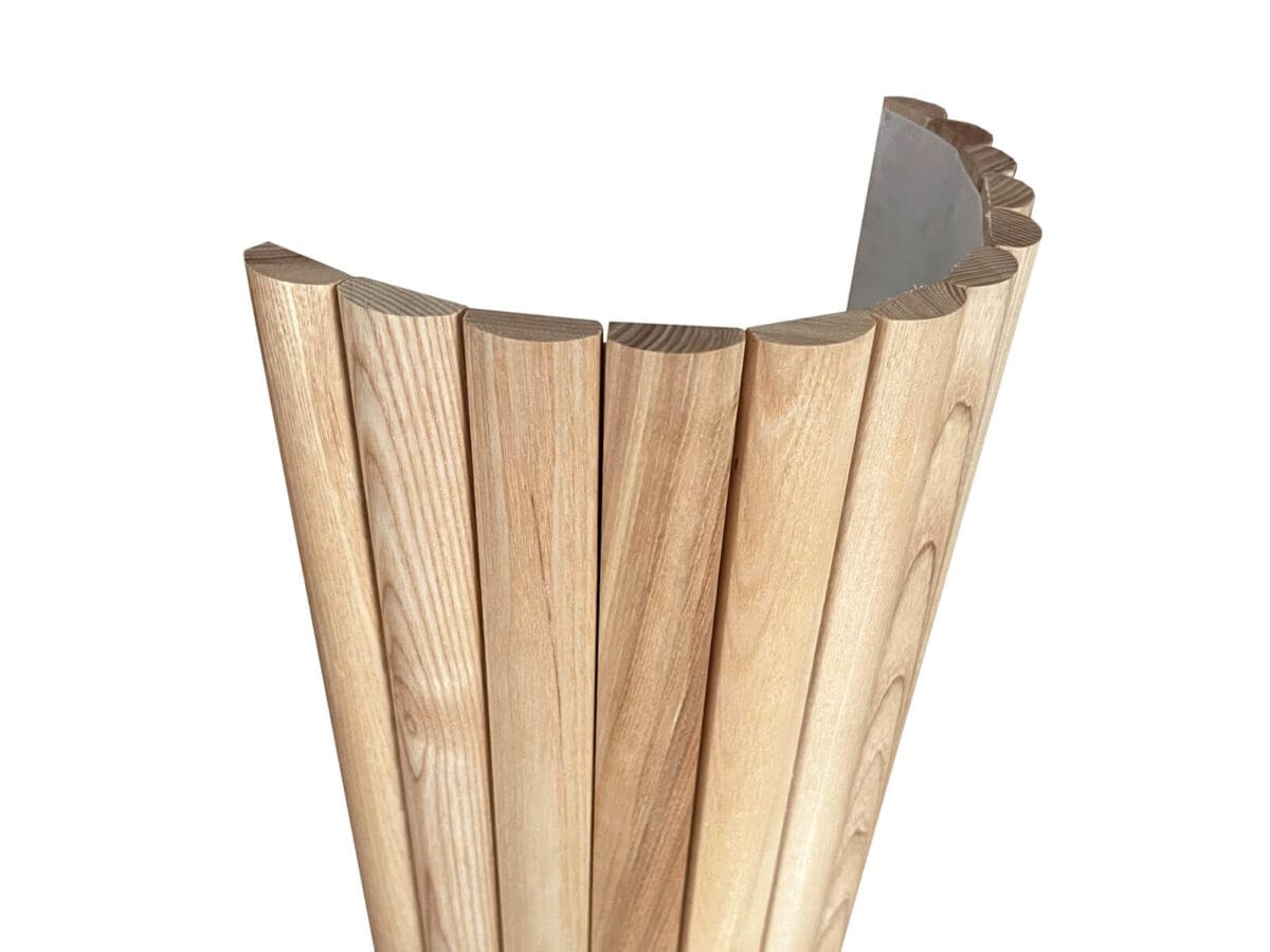 Half-Round White Ash Tambour Wood Panels