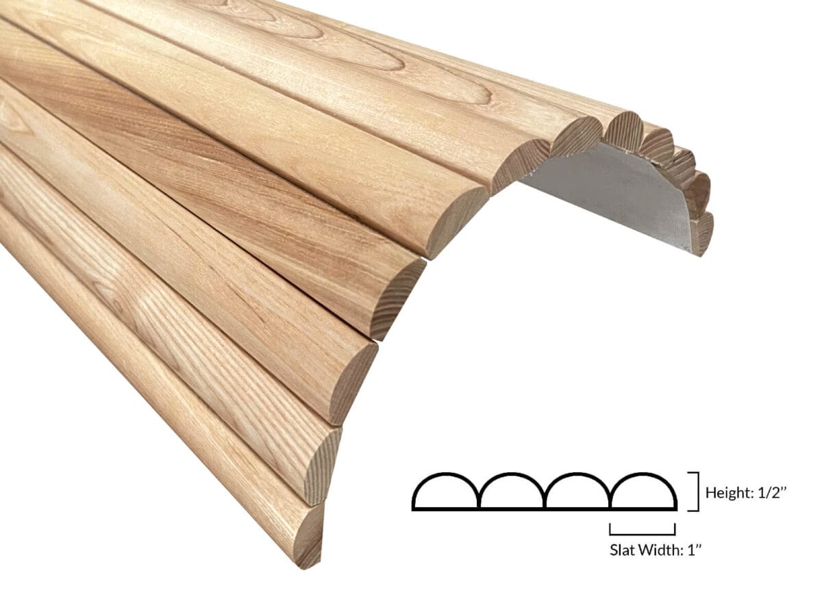 Half-Round White Ash Tambour Wood Panels