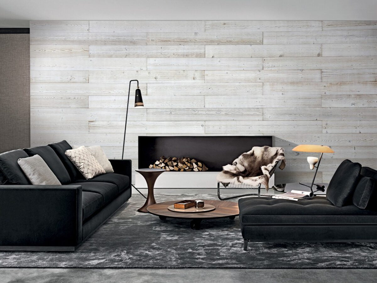 White Washed Peel and Stick Wood Planks
