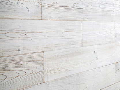 White Washed Peel and Stick Wood Planks