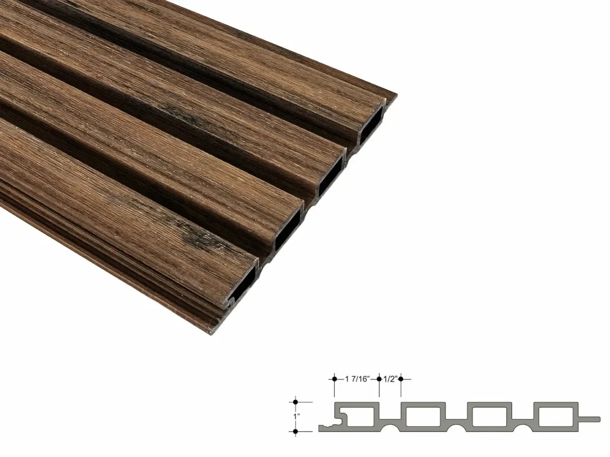 Walnut Outdoor Slat Wall Panels