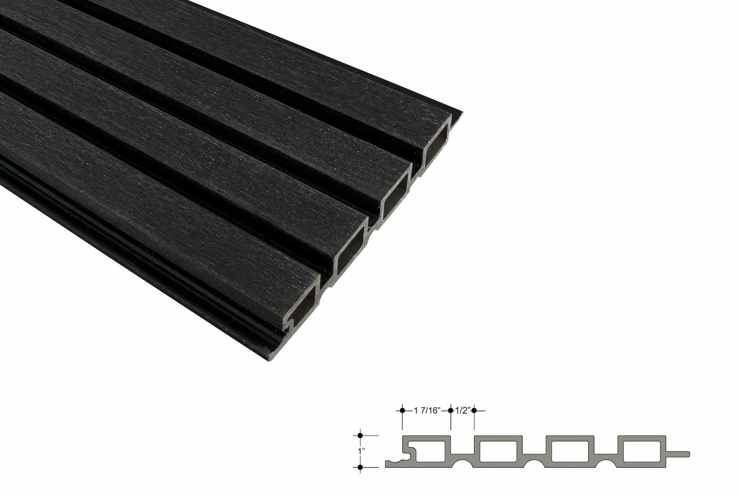 Black Outdoor Slat Wall Panels