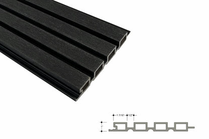 Black Outdoor Slat Wall Panels